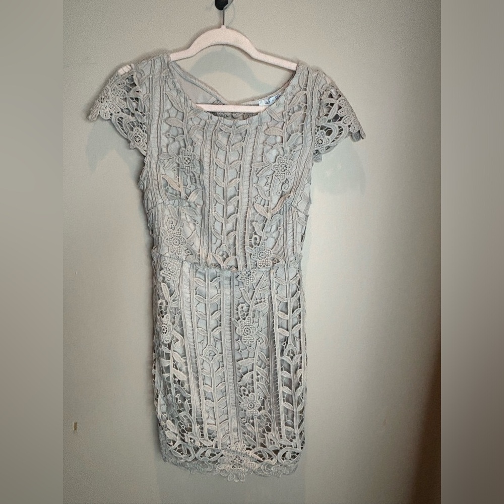 She + Sky Grey Dress